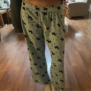 Cozy Blue Dog Print Fleece Pajama Pants